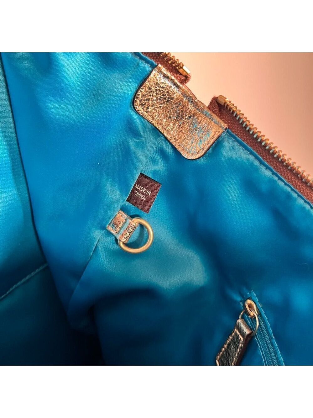 Coach Poppy Tote Large Gold Khaki - Picture 6 of 15